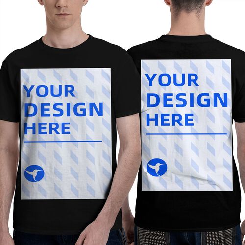 Custom Two-Sided T-Shirt with Your Graphic Text - Personalized Double Sided DTF Print