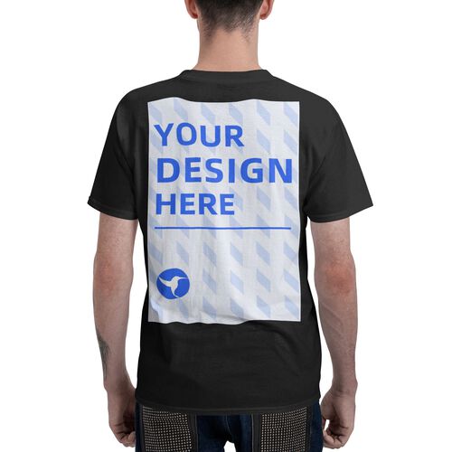 Custom Two-Sided T-Shirt with Your Graphic Text - Personalized Double Sided DTF Print