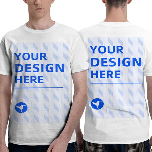 Custom Two-Sided T-Shirt with Your Graphic Text - Personalized Double Sided DTF Print