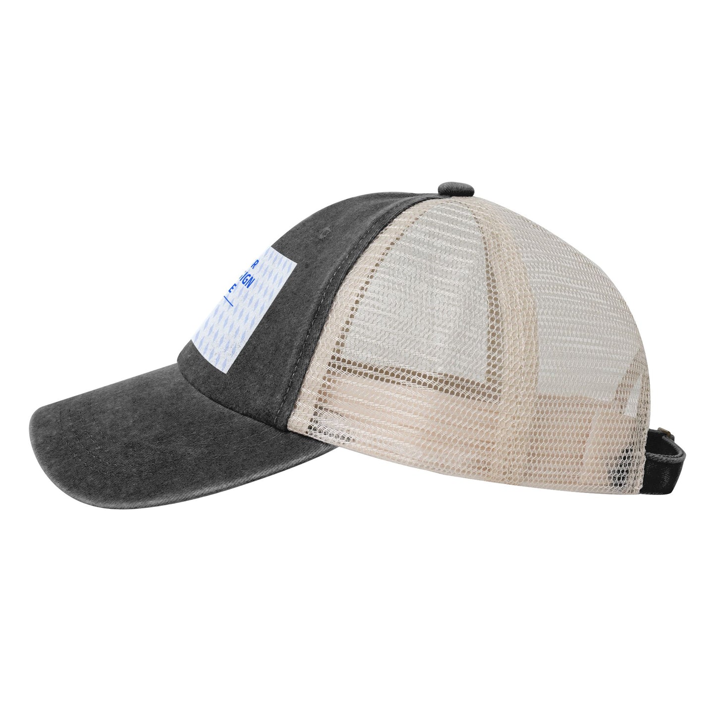 Custom Washed Denim Trucker Hat with Your Logo - Personalized Mesh Back Baseball Cap - Custom DTF Print Graphic Cap for Men & Women
