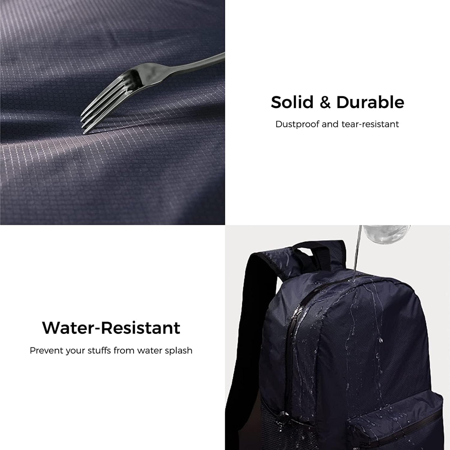 Custom Packable Backpack with Your Logo - Personalized Lightweight Foldable Daypack - Custom DTF Print Hiking & Travel Backpack