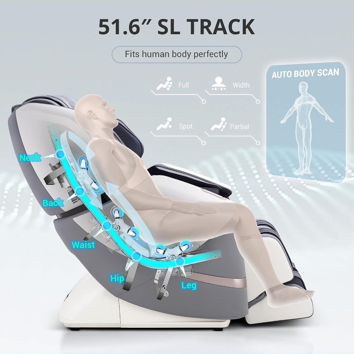 4D Massage Chair 4D+2D Dual Mechanism Zero Gravity with Heat