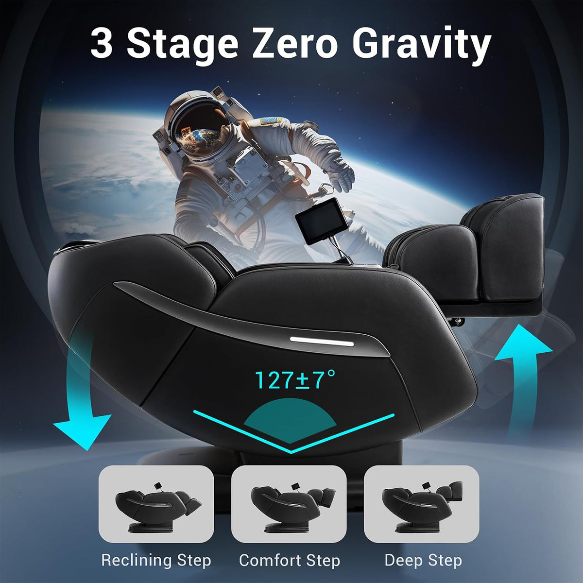 Massage Chair Full Body, Zero Gravity SL Track Heavy Duty Massage Recliner Chair with Heat, 12 Auto Modes for Home, M1612 Brown