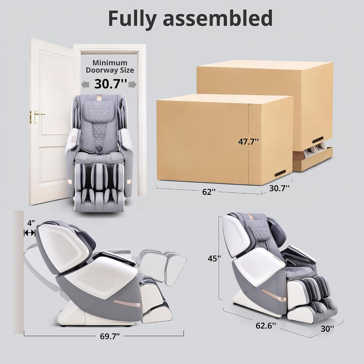 4D Massage Chair 4D+2D Dual Mechanism Zero Gravity with Heat