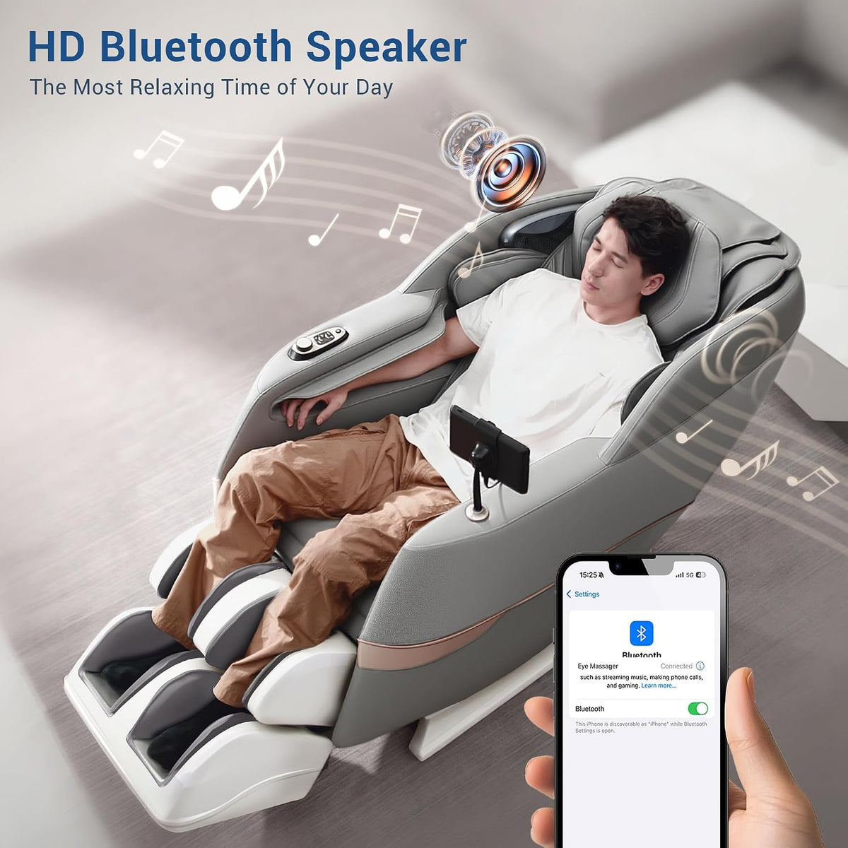 4D Massage Chair Full Body, 170° Flexible SL Track Shiatsu Massage Chairs with Zero Gravity, Bluetooth Speaker, Airbags & Heating, MC1650