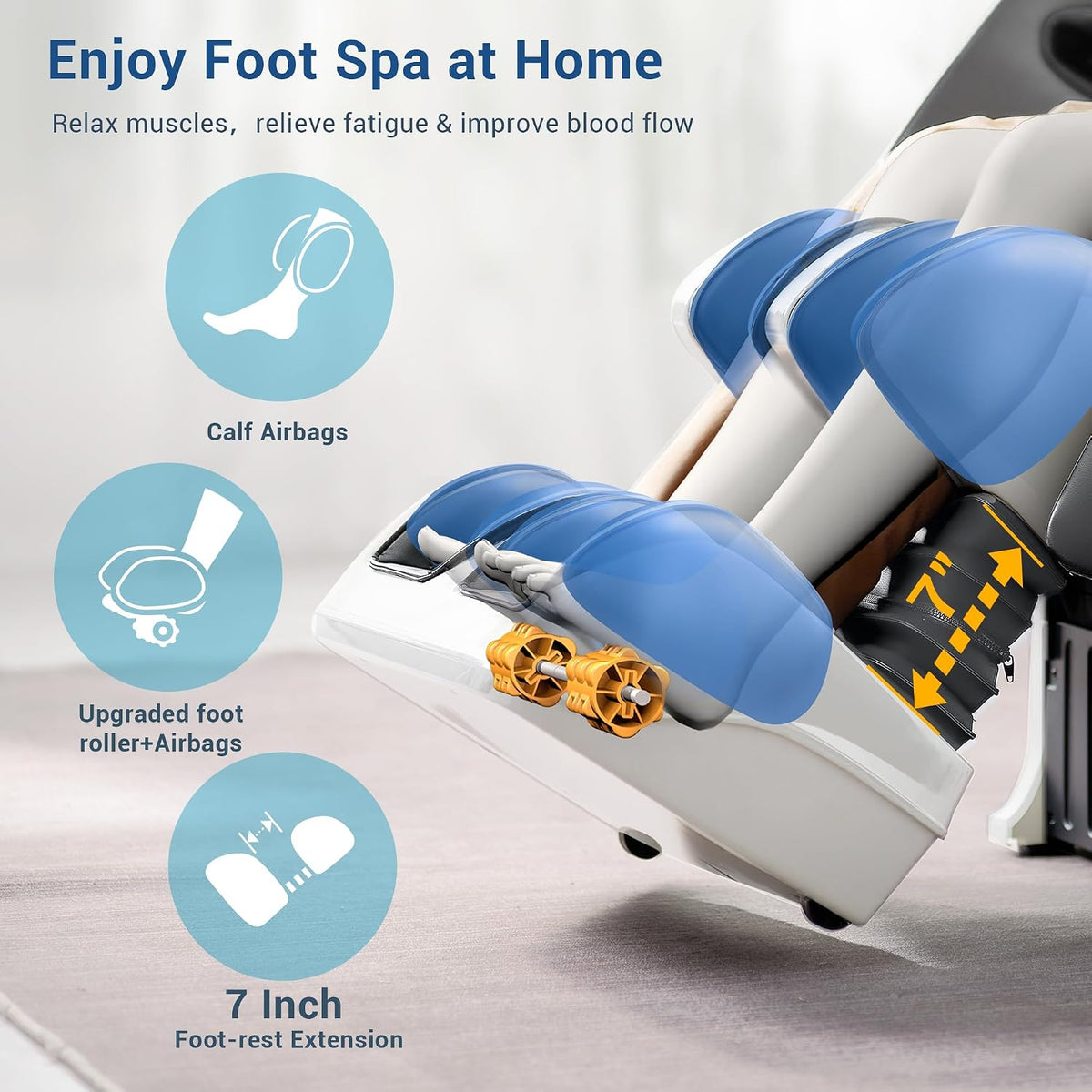 4D Massage Chair Full Body, 170° Flexible SL Track Shiatsu Massage Chairs with Zero Gravity, Bluetooth Speaker, Airbags & Heating, MC1650