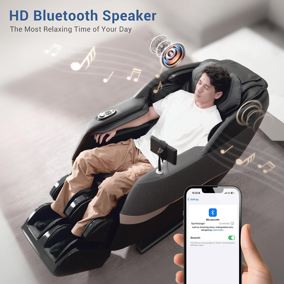 4D Massage Chair Full Body, 170° Flexible SL Track Shiatsu Massage Chairs with Zero Gravity, Bluetooth Speaker, Airbags & Heating, MC1650