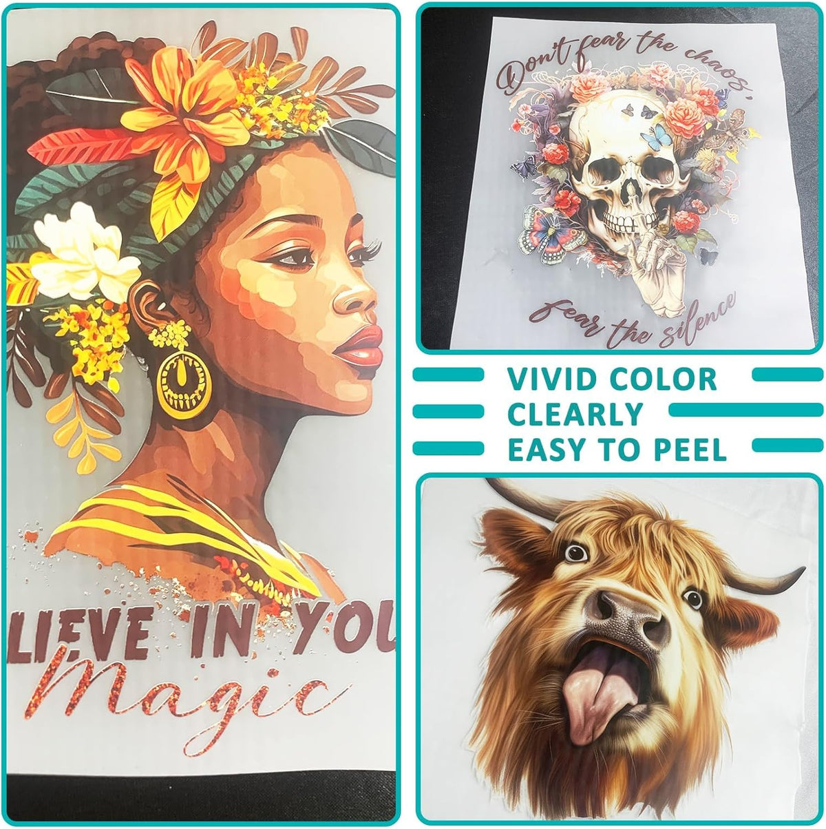 Premium DTF Transfer Film - Double Sided Matte PET Film for Direct Transfer Film Printing - Clear Print, High Ink Absorption & Easy Peel (A3 / A4 / 24" Roll)