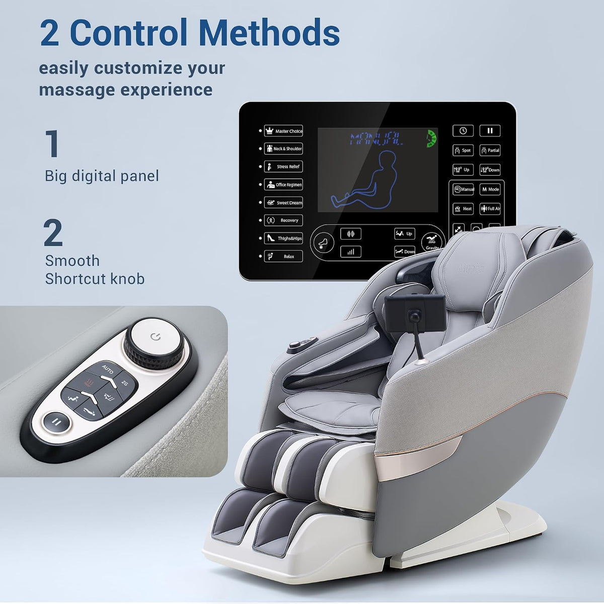 4D Massage Chair Full Body, 170° Flexible SL Track Shiatsu Massage Chairs with Zero Gravity, Bluetooth Speaker, Airbags & Heating, MC1650