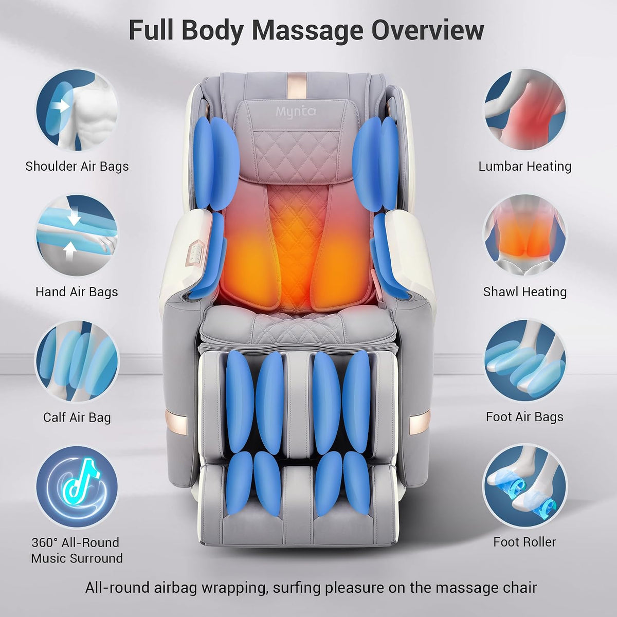 4D Massage Chair 4D+2D Dual Mechanism Zero Gravity with Heat