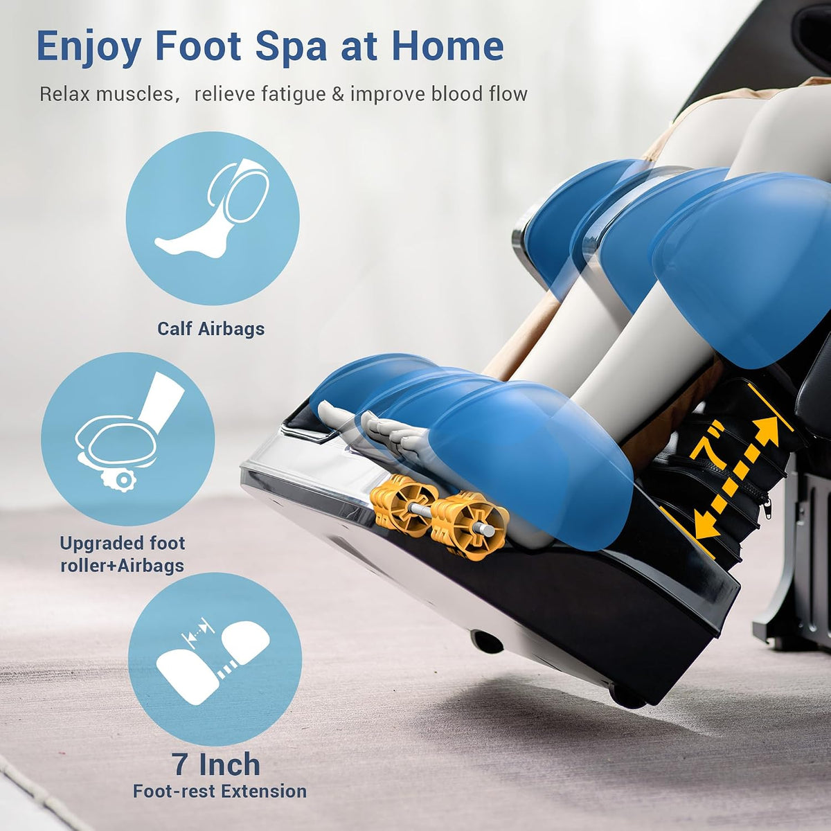 4D Massage Chair Full Body, 170° Flexible SL Track Shiatsu Massage Chairs with Zero Gravity, Bluetooth Speaker, Airbags & Heating, MC1650