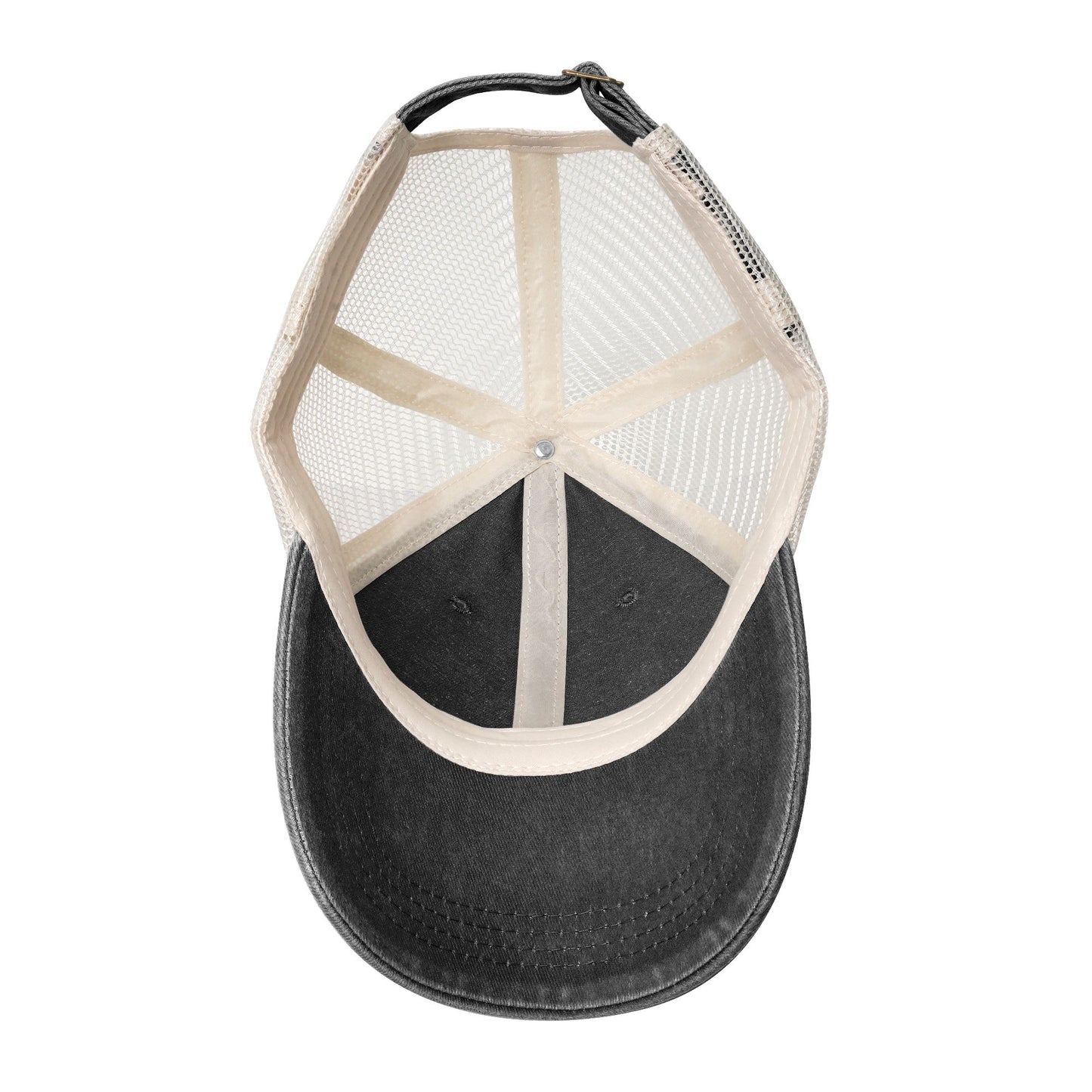 Custom Washed Denim Trucker Hat with Your Logo - Personalized Mesh Back Baseball Cap - Custom DTF Print Graphic Cap for Men & Women