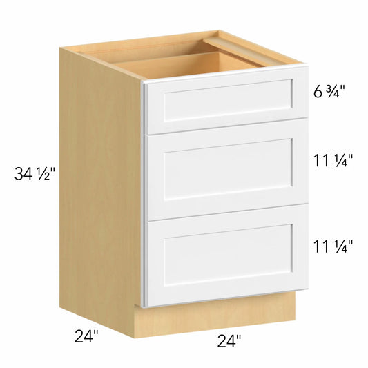 Allure Galaxy Frost 24"W 3 Drawer Base Cabinet | GF DB24
