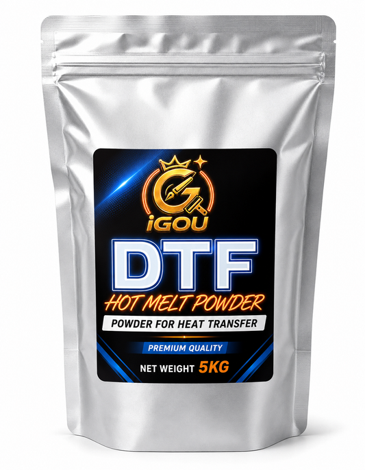 Premium DTF Powder 5KG (11 LBS) - White Hot Melt Adhesive TPU Powder for DTF Printers & Heat Transfer Film - High Stretch, Soft Hand Feel & Washable