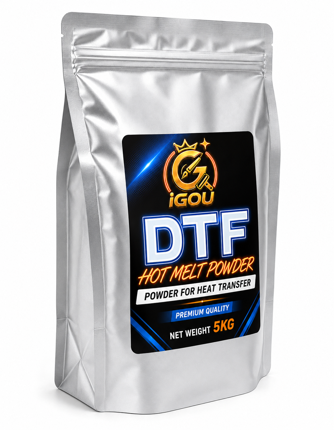Premium DTF Powder 5KG (11 LBS) - White Hot Melt Adhesive TPU Powder for DTF Printers & Heat Transfer Film - High Stretch, Soft Hand Feel & Washable