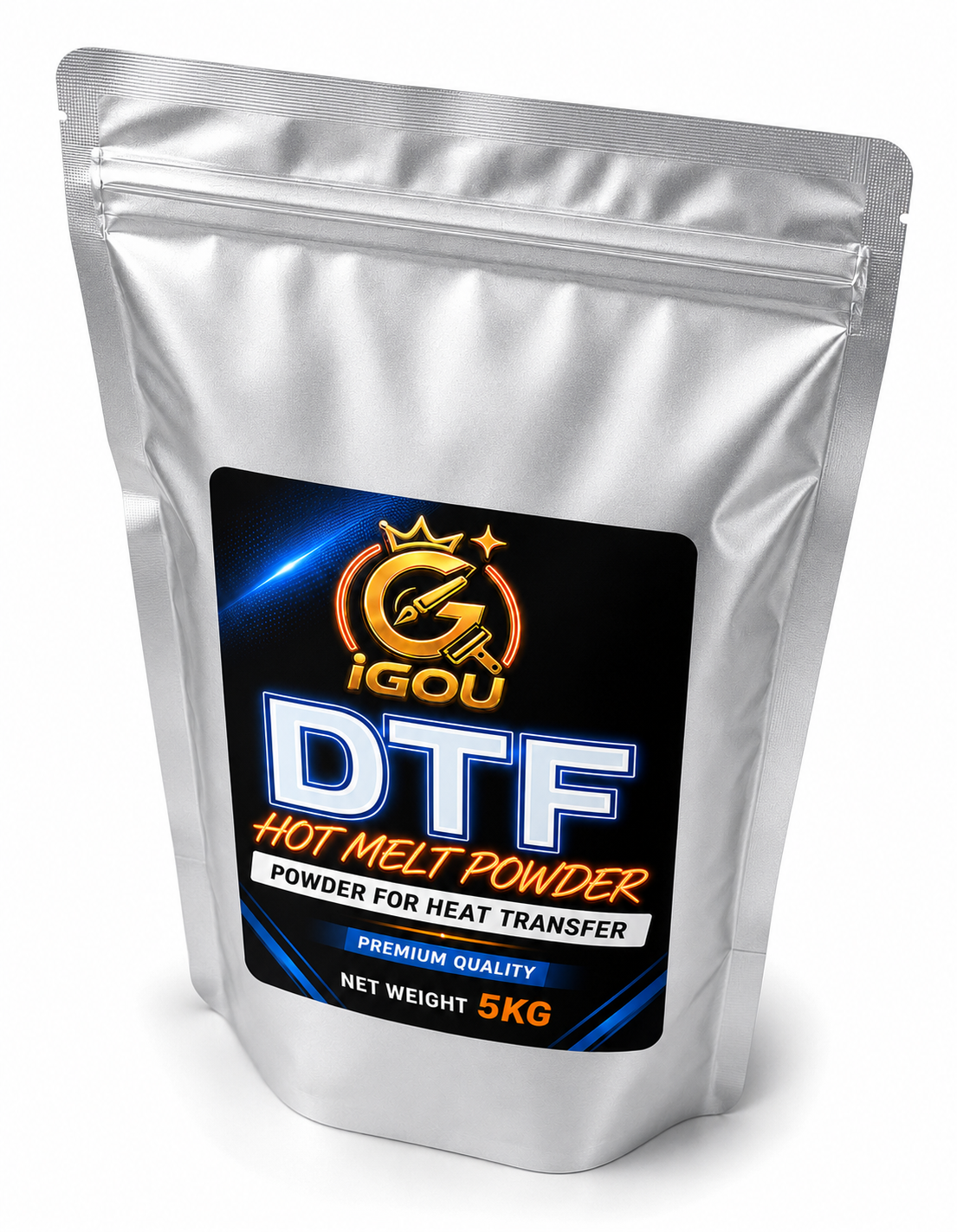 Premium DTF Powder 5KG (11 LBS) - White Hot Melt Adhesive TPU Powder for DTF Printers & Heat Transfer Film - High Stretch, Soft Hand Feel & Washable